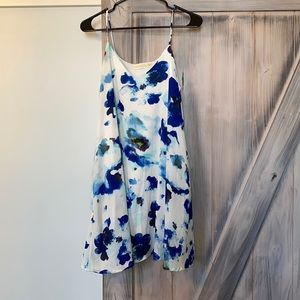 Blue floral dress